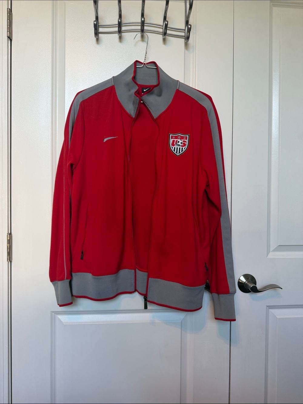 Nike Red and Gray US Soccer Training Jacket